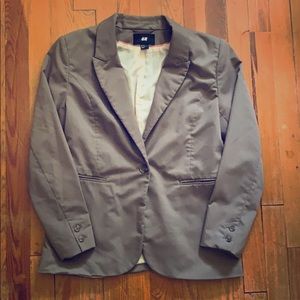 SALE! 🖤 H&M Taupe One Button Suit Blazer US 12